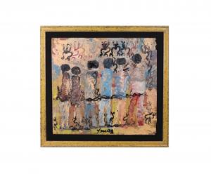 One of three works in the auction by the noted self-taught artist Purvis Young.