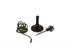 Edison electric pen, No. 8263 on wheel, includes stand, wire and stencil, original owner, made in the late 1800s.