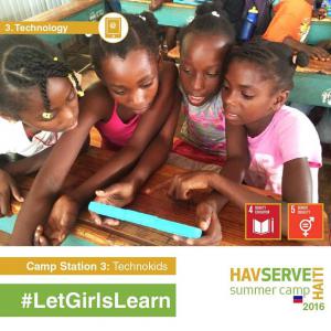 Girls learn at HavServe Summer Camp