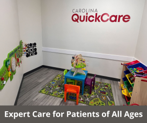 Carolina QuickCare Whiteville picture of kid-friendly area inside lobby