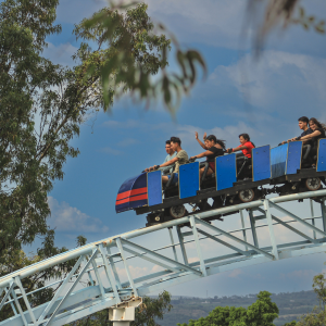 montaña rusa en parque de diversiones en Guadalajara