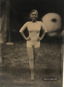 Zerbini Family Big Top Circus performer tintype by craig murphy Glens Falls Art logo in lower corner