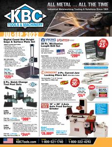 Front cover of KBC Tools & Machinery's Spring Sales Flyer