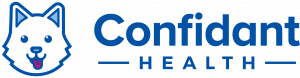 Confidant Health logo with Alfie the dog.