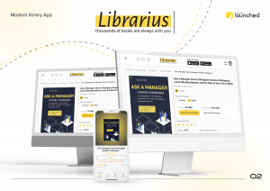 LIbrarius - startup cover pictures - developed by You are launched