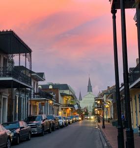 st louis cathedral at sunset new orleans