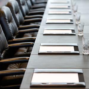 Boardroom table and chairs