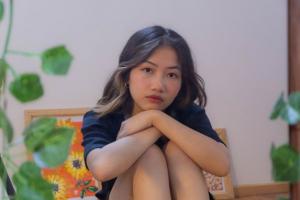 Pensive young woman