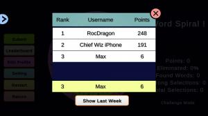 WordSpiral Leaderboard