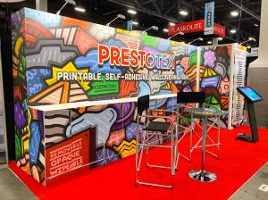 PrestoTex ISA Booth Installation, Artwork by Alloyius McIlwaine