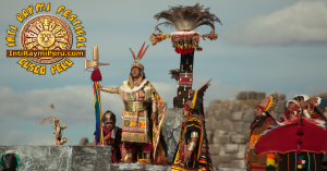 Inca and his entourage at the Inti Raymi