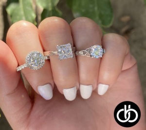 Moissanite engagement ring