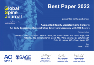 2022 Best Paper Award Virginia Spine Institute