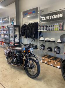A Janus Halcyon 250 freshly delivered at Moto Europa in St. Louis, Missouri