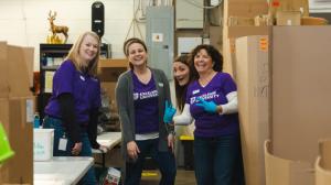 Excelsior staff volunteer at Veterans Miracle Center