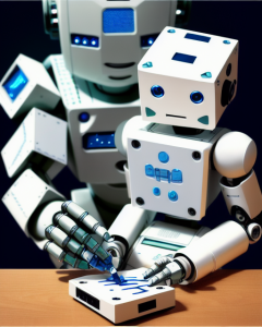  Roboter, die Wörter erstellen
