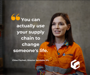 Director of Sendable 3PL Chloe Fischart says you can use your supply chain to change someone's life.