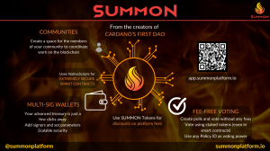 The Summon Platform is a comprehensive solution for DAO creation provided as an easy, intuitive toolkit that suits the needs of businesses, technology teams, and communities of all types and sizes.