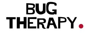 Black and white BUG THERAPY logo