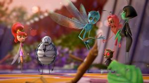 Group of animated bug characters support each other in short film "Bug Therapy"