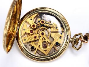 Willis R. Michael’s personally owned presentation 14K Dudley Masonic 19-jewel pocket watch, which he also helped design during his time as a Freemason (est. $4,000-$6,000).
