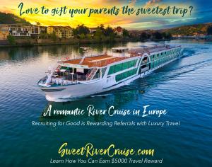 Participate in Recruiting for Good's referral program to help fund kid mentoring program and earn $5000 luxury cruise saving reward www.SweetRiverCruise.com