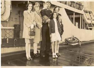 U.S.S Walke Captain John Frink McGillis and Family Sister-Mary Macdonald, Mother-Athena Frink, Wife-Helena Perram Children Gloria, Cissy, John