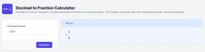 Decimal to Fraction Calculator