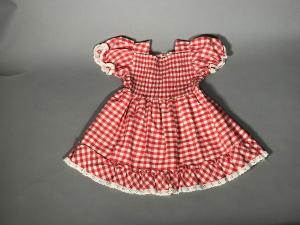 Vintage Fun Frills by Doris Brosk red checked dress from the early 1970's