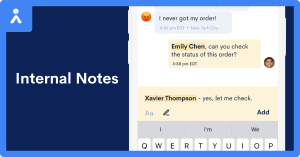An example of Ovation's Internal Notes feature.