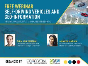 Join the webinar on 'Self-Driving Vehicles (SDVs) and Geo-information'