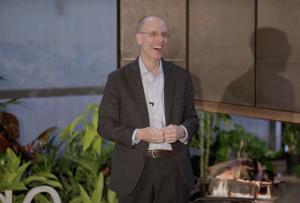 Thor Challgren smiling during talk at TEDx Anchorage