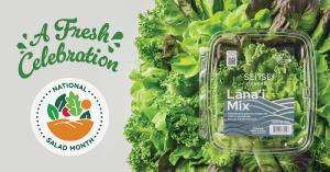 Sensei Farms National Salad Month announcement banner