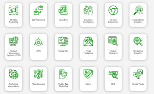Toolcano marketing tools categories