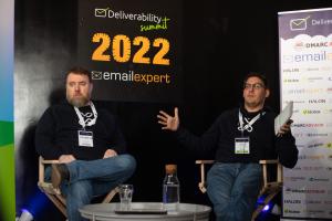 Tobias Knecht and Steve Freegard of Abusix presenting at London Deliverability Summit 2022