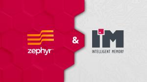 Logos of Intelligent Memory and Zephyr Technologies to highlight their partnership