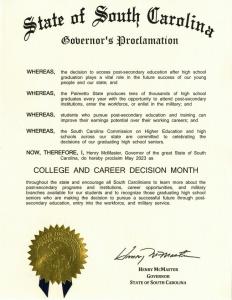 2023 College and Career Decision Month Proclamation.