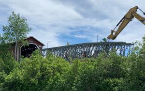 Acrow Bridge Supports Renovation of Covered Bridge in Canada