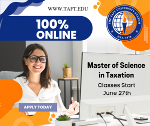 100% Online Master of Science in Taxation - Classes Start June 27th