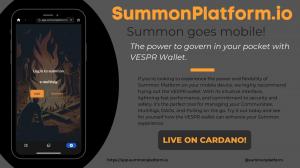 Use the VESPR wallet to access Summon Platform's mobile experience