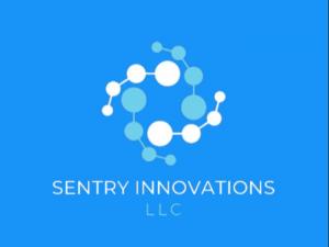 Light blue color with the name Sentry Innovations and logo