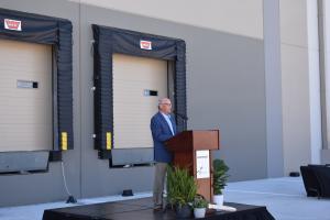 Mayor Mike Moeller Speaking at the Ribbon Cutting Event