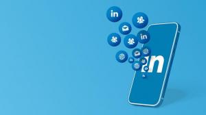 A phone with LinkedIn logo