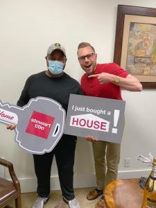 Jason Cheperdak and a home buyer