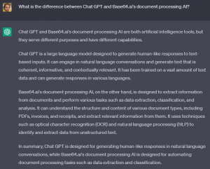 Chat GPT vs Base64.ai