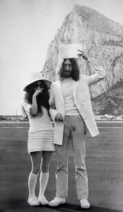 John Lennon and Yoko Ono Wedding Photo, Gibraltar, 1969   © Ken Ross 