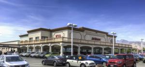 Front of Jim Marsh Kia building, a new and used car dealership in Las Vegas.