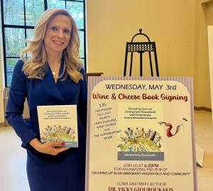 Dr. Vicky Giouroukakis at her book signing
