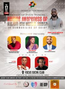 Friends of Zyion Honors Gala flier honoring Raz B, Trina Braxton and Joe Barksdale