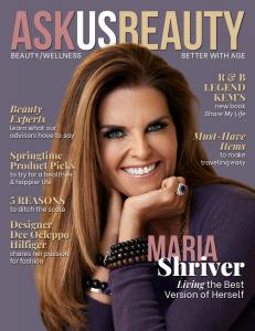 Maria Shriver on the cover of Ask Us Beauty Magazine